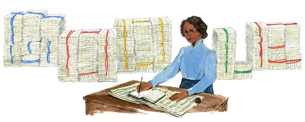 Google Doodle of Mary Ann Shadd Cary by Michelle Theodore