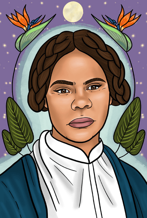 Portrait of Mary Ann Shadd Cary, 2021, by Mariah Alexander, Chatham-Kent Museum, Digital Collection
